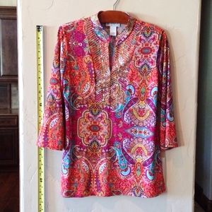 Beautiful 'Sgt Pepper' Metallic Trim Nehru Tunic